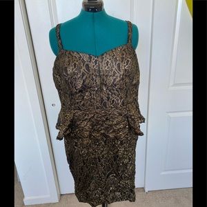 Holiday Gold Party Dress